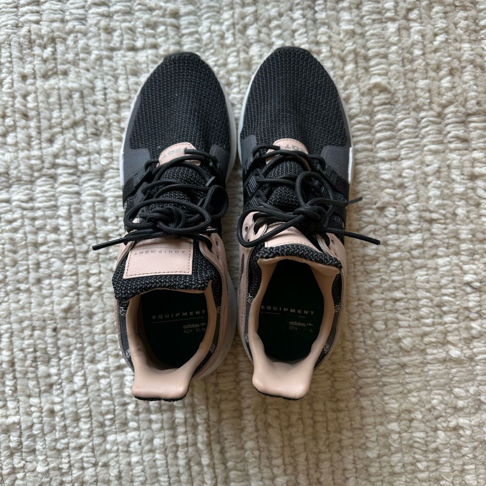 Adidas Black and Pink Sporty Sneakers